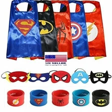New 15-Piece  From Zero to Hero Super Heroes Cape & Mask Kids Costumes Sealed