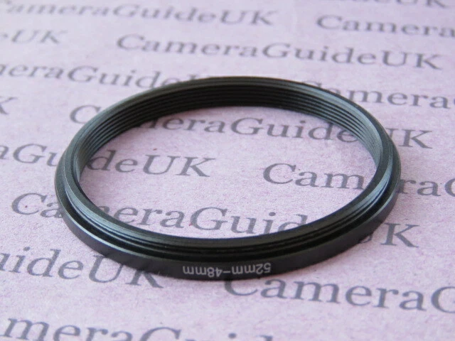 52mm to 48mm 52mm-48mm Stepping Step Down Filter Ring Adapter - Image 2 of 2