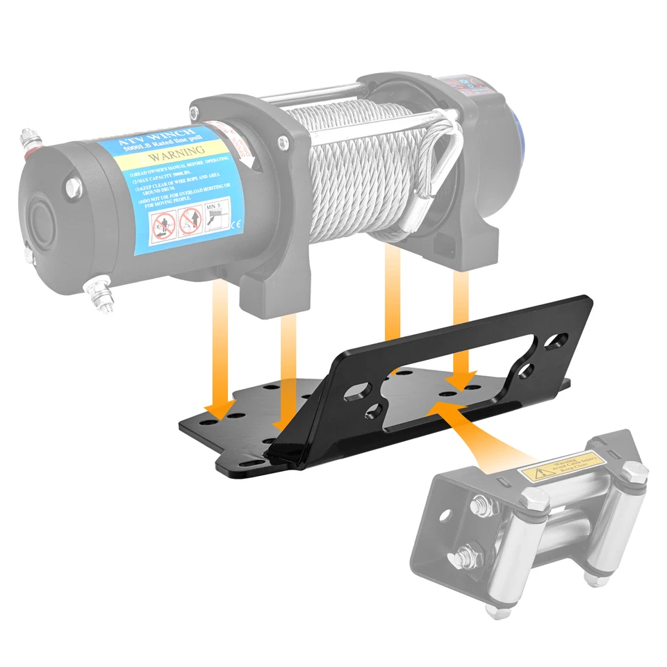 UTV Steel Front Winch Mount Plate For Can-Am Maverick 1000 1000R Max 2013-2018 — 第 2/4 张图片