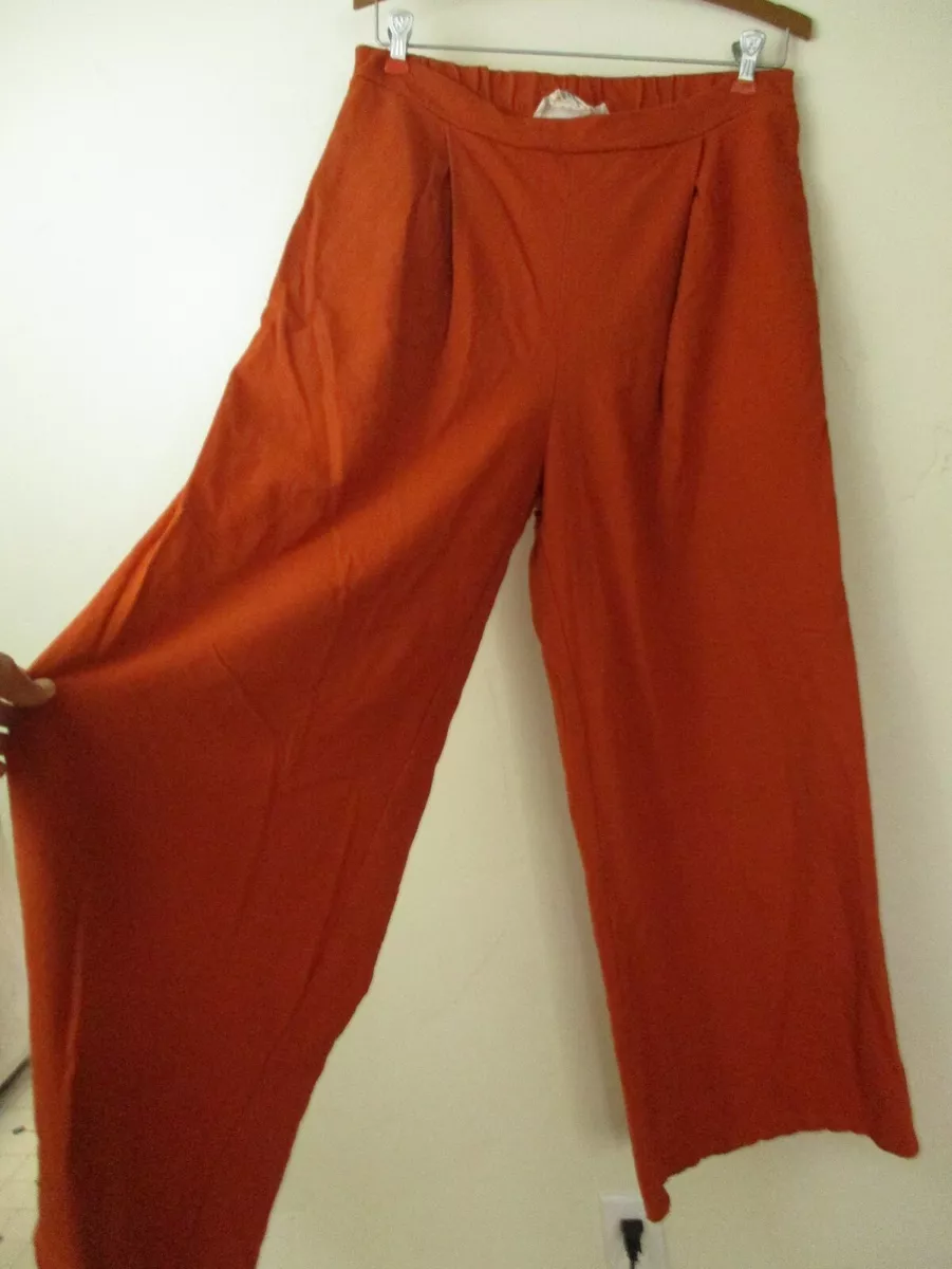 FP Beach wide leg orange pants casual lounge wear