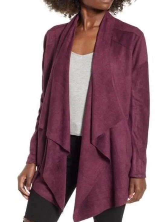 Suede drape best sale jacket