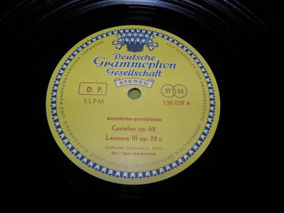 Beethoven - Overtures - Markevitch - ED1 1959 DGG SLPM 138 039 Red Stereo LP - Image 2 of 3