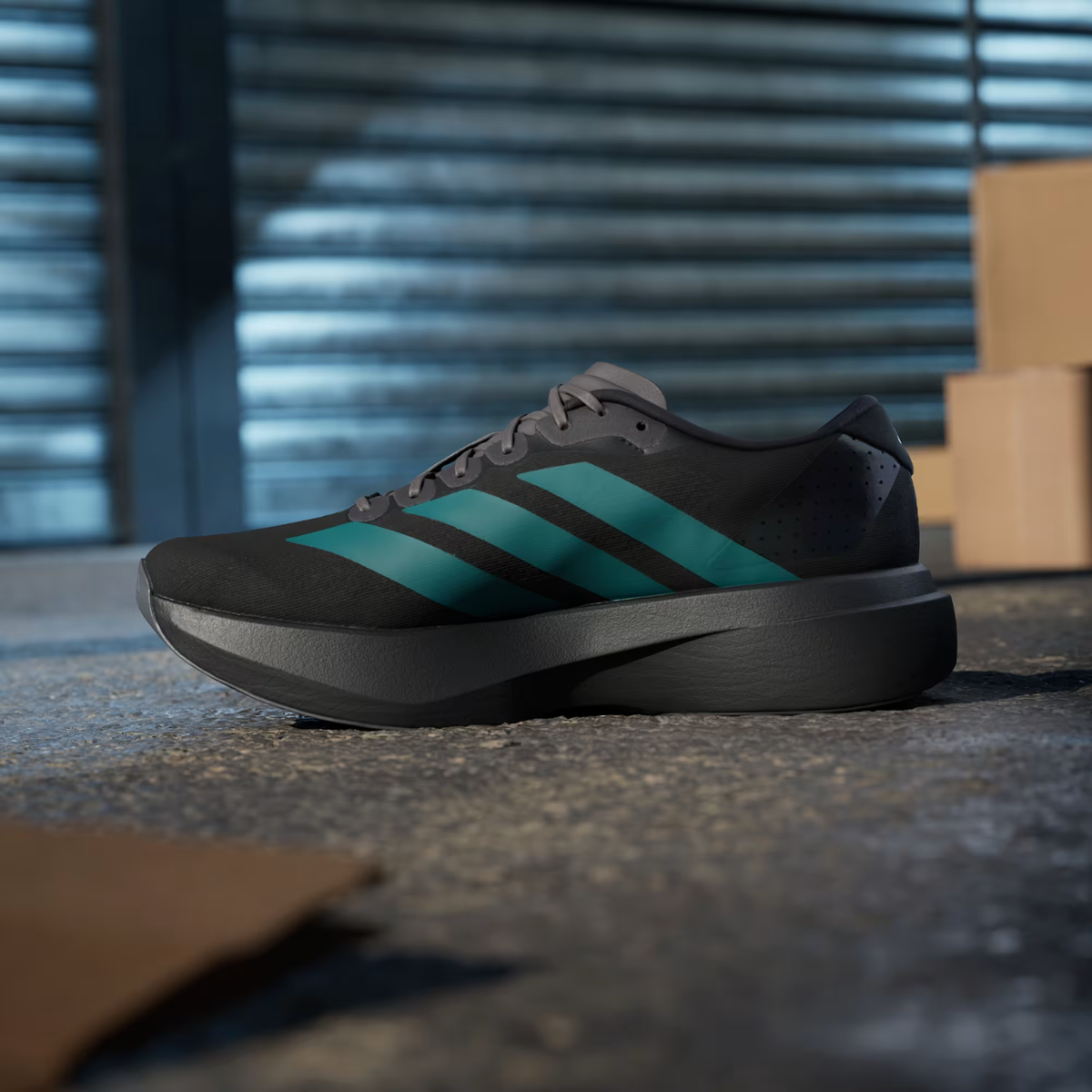 Adidas Adizero Evo SL Shoes in Black/Pure Teal/Grey Four | eBay