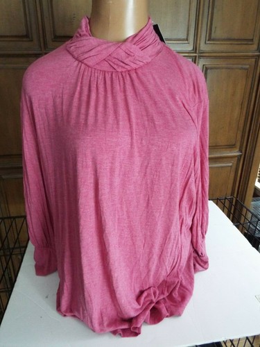 Chemisier Femme Sears Taille 20-22W - Marque Apostrophe, Manches 3/4, Rose, Neuf Avec Étiquette