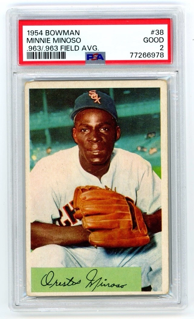 1954 Bowman #38 Minnie Minoso Chicago White Sox PSA 2 Nice Eye 