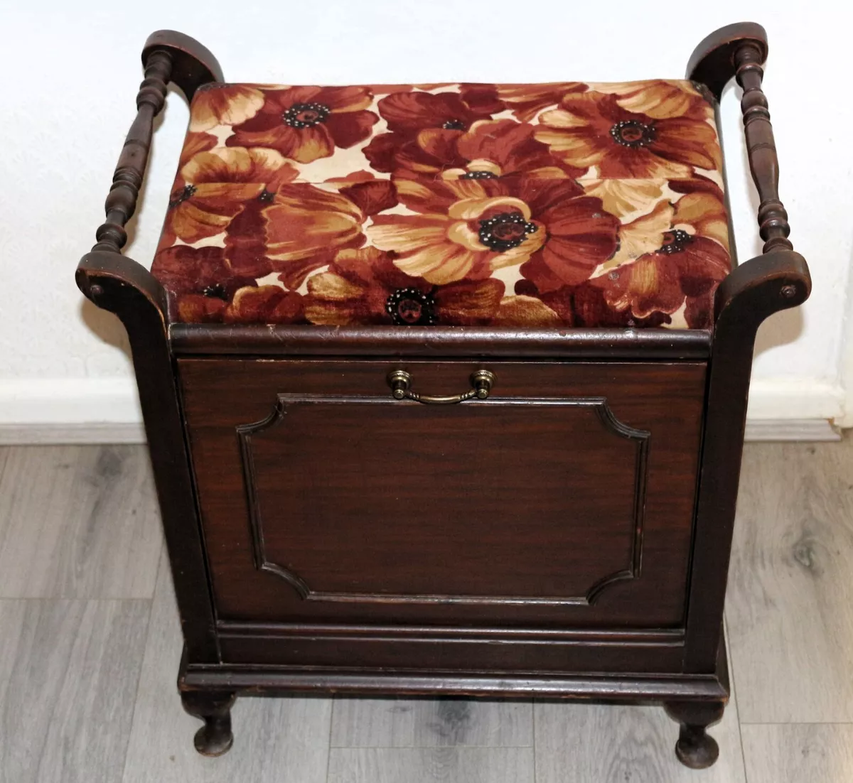 Antique piano sale stool with storage