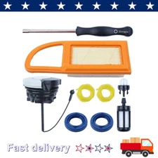 Air Fuel Filter Line Hose For Stihl BR500 BR550 BR600 w/Cap Oil Seal Primer Bulb