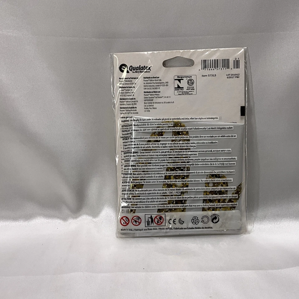 Gold Glitter Mr Wedding Uninflated Helium Balloon - Image 2 of 2