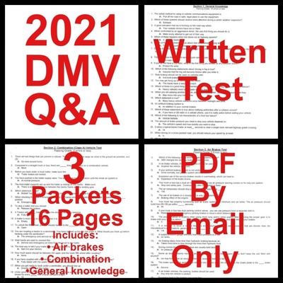 2021 North Carolina Dmv Commercial Class A B Written Test Q A Answers Cdl Permit Ebay