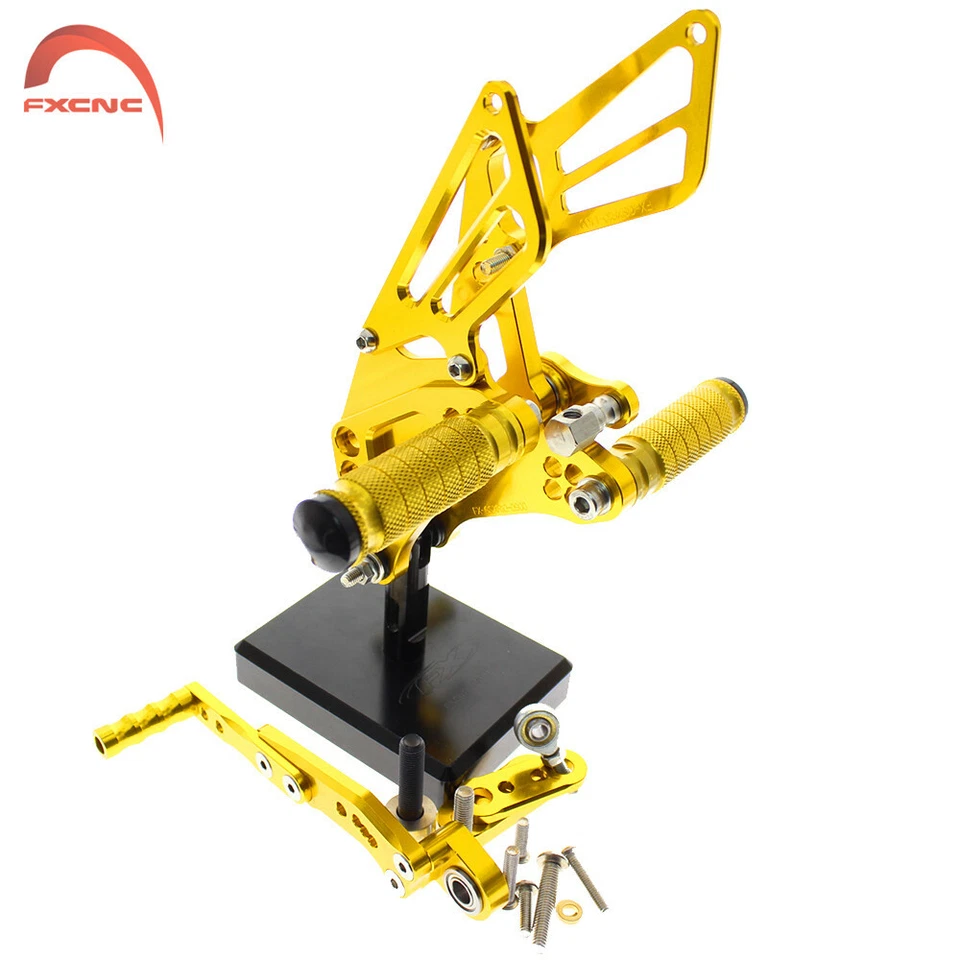 Juegos estriberas traseras ajustables CNC para Suzuki GSXR1000 K9 K11 2009 2010 2011-2016 Foto 3 de 4