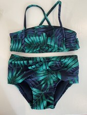 Super Cute Tropical Palm 2 Pc Genuine Kids Girls Bathing Suit Size 5T