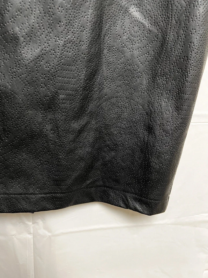 Valerie Stevens Skirt Women's Size 8 30 Black Faux Leather Pencil BPV-A - Image 3 of 4