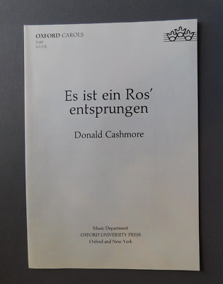 Es ist ein Ros' entsprungen - 1994 sheet music - SATB Chorus & Piano - German Ch
