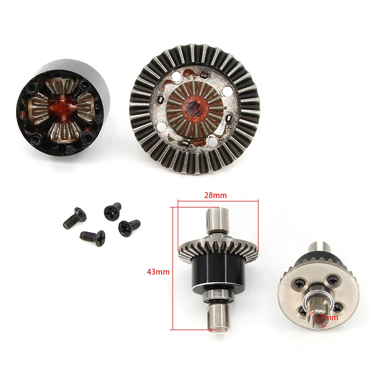 Différentiel Métal Pour Voiture RC WLtoys 144001 – Échelle 1/18, Pièce De Rechange Performance