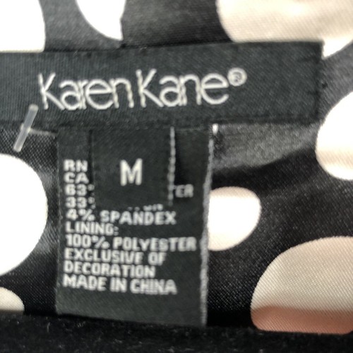 Karen Kane Jacket Womens Medium Black White Embroidery Artsy Career Dressy - Picture 8 of 20