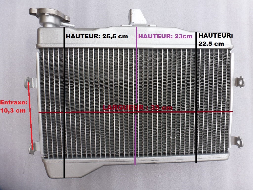Radiateur eau MT 07 neuf pour système de refroidissement moto 2014-2017