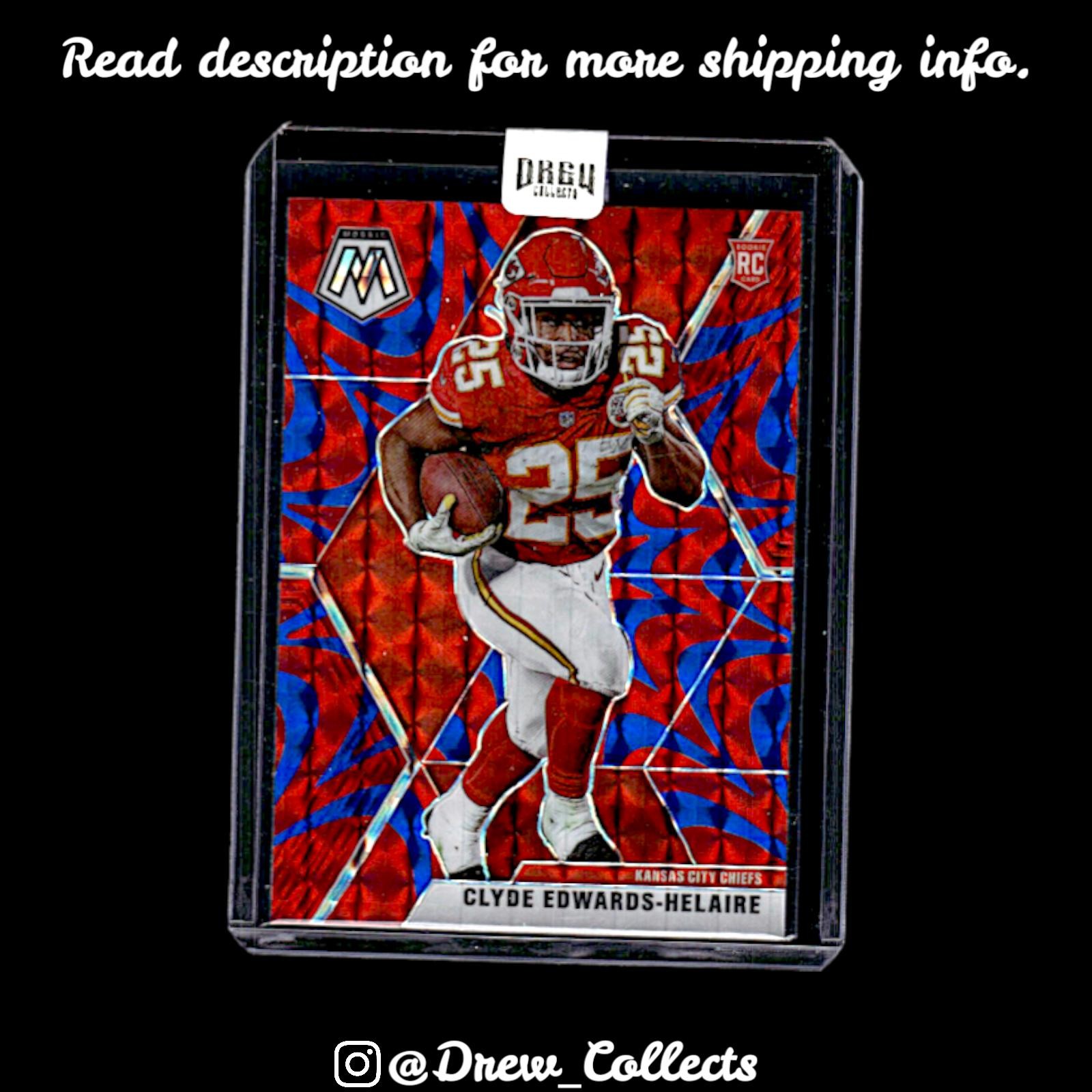 2020 Panini Mosaic #212 Clyde Edwards-Helaire Prizm Reactive Blue