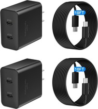 45W Super Fast Charger USB-C Block for Samsung Galaxy S26/S25 with 10FT Cable