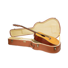 Crossrock Wood For Dreadnought Acoustic Guitars,Mink Imitation Fleece-Redwood