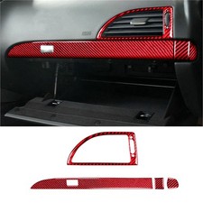 For BMW 6 Series E63 E64 Red Carbon Fiber Passenger Side Dashobard Cover Trim