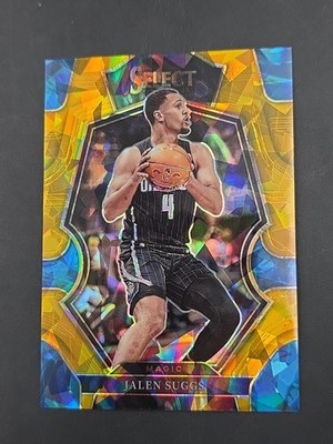 2022-23 Panini Jalen Suggs /10 Cracked Ice Blue/ Yellow