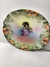Antique Porcelain  J & C Louise Bavaria Hand Painted Plate Geisha Japanese Girl