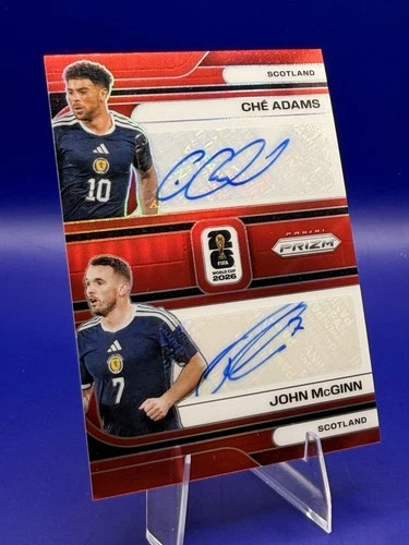 2026 World Cup Panini Prizm - Scotland Dual Auto - Che Adams John McGinn RED 1/7