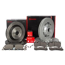 BREMBO Bremsscheiben + Beläge + Sensor für MERCEDES W205 R231 63AMG vorne hinten