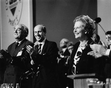 British Prime Minster Margaret Thatcher with party Chairman Norman- Old Photo