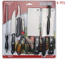 8pcs Set Professional Kitchen Chef Knife Stainless Steel Ultra Sharp Knives New