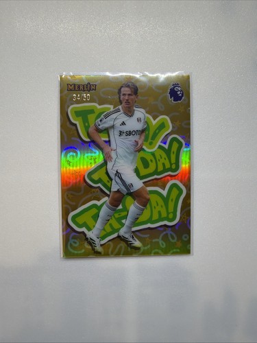 2026 Topps Merlin Premier League Sander Berge Ta-Da Gold /50 #TD-25 Norway