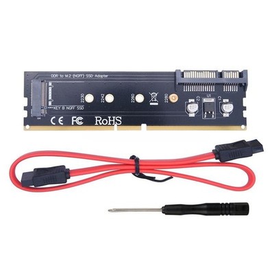 DDR3 DDR4 DDR2 zu M2 SSD Adapter M.2 NGFF B Key Riser Karte  15Pin Strom + 6877