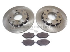 2 discos y pastillas de freno trasero peugeot 208 2008 1.2 1.5 (freno de mano manual)