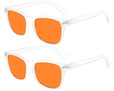Blue Light Blocking Glasses for Computer Gaming - Amber Lenses for Eye Strain