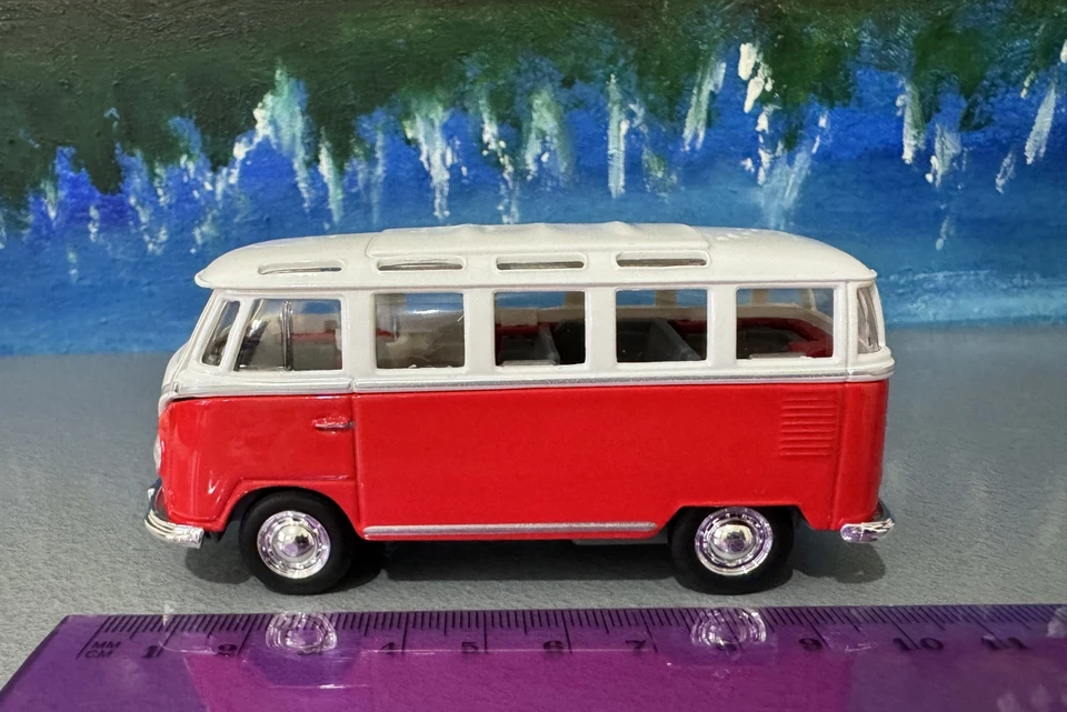 Nombre personalizado 1962 cámper samba furgoneta autobús 1:40 coche de juguete modelo niños funda de regalo Foto 3 de 4