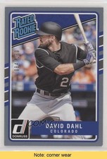 2017 Panini Donruss Rated Rookies Gray Border 84/199 David Dahl #32 READ e6q
