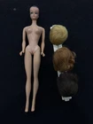 Vintage 1958 Mattel Barbie Fashion Queen Doll w/ Wigs and Wig Holder