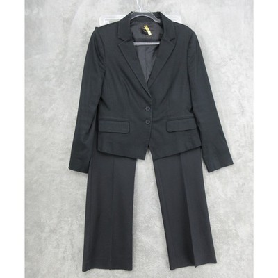 Ann Taylor Pant Suit Women 8 Blazer Trousers Office Career Curvy Professional
