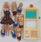 Barbie Teacher Doll. 7 Toddlers & Talking Chalkboard WORKS Vtg Mattel 1995
