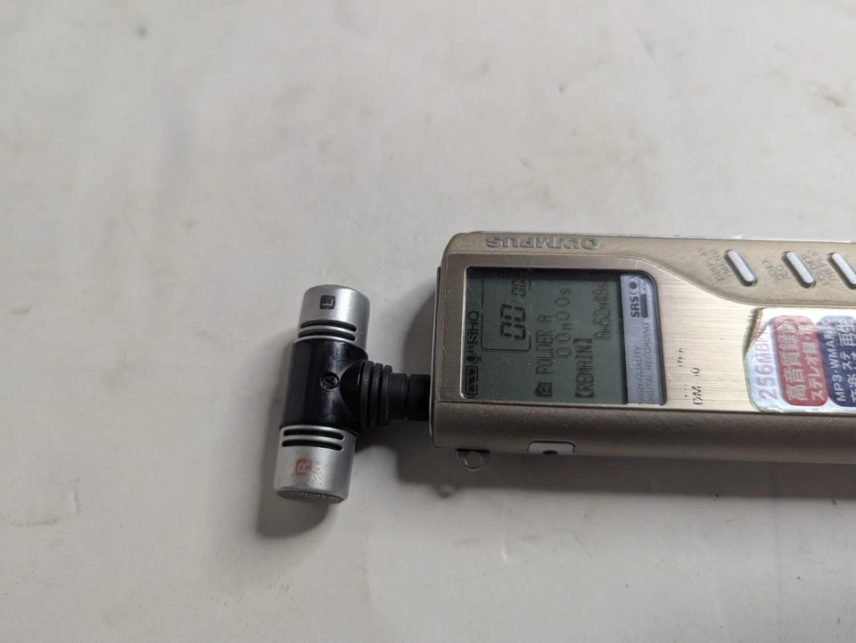 Grabadora IC de alta calidad rara Olympus DM-30 Voice-Trek 256 MB con micrófono Foto 2 de 4