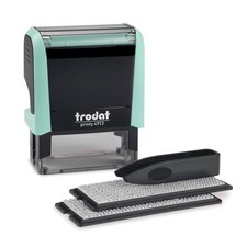 Pastel Green Diy Rubber Stamp Kit Custom Personalized Messages Self Inking 4 ...