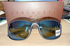 Serengeti Sestriere, 8110, Satin Black Polarized PhD 555 Blue mirror, New in Box