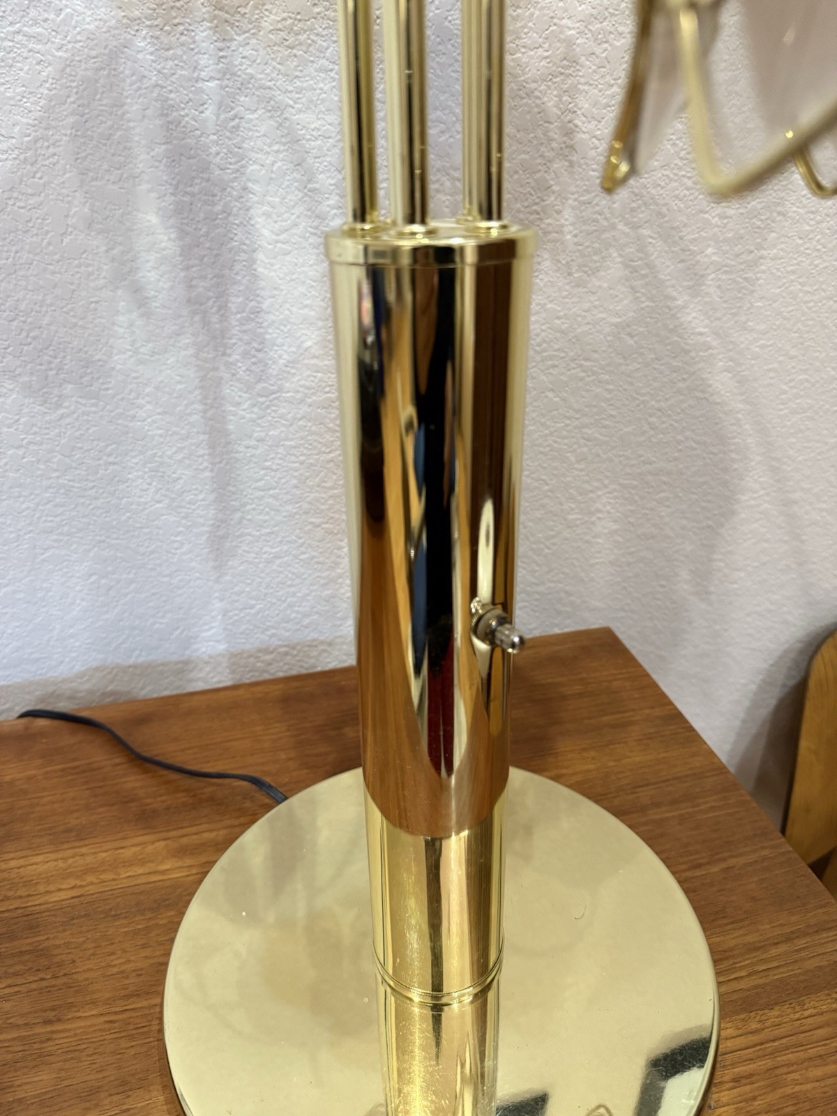 Vintage Art Deco Hollywood Regency Pink Tulip Waterfall Table Lamp Anthony Cali