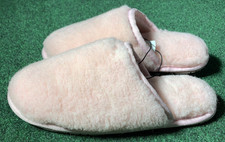 Slippers Size 7 Secret Treasures Women Fluffy Scuff New Wool Blend Pink Slip On