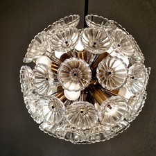 Vintage Kugellampe Pusteblume von VEB Kristallleuchte Ebersbach