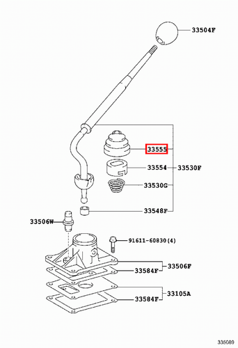 Genuine Hilux LN105 LN100 KZN205 KZN165 KZN130 KDN170 Gear Shift Lever Boot - Picture 10 of 20