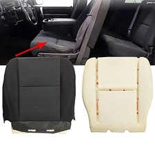 LH Driver Side Bottom Cloth Seat Cover - Black - Foam Cushion Pad