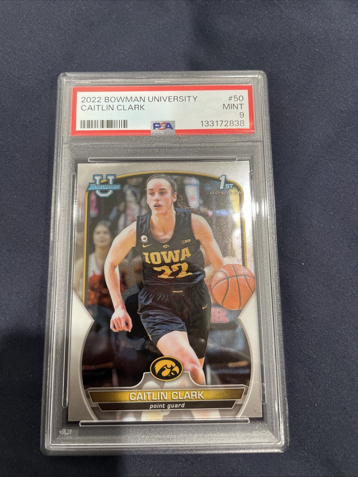 2022-23 Bowman University Chrome - Caitlin Clark #50 PSA 9