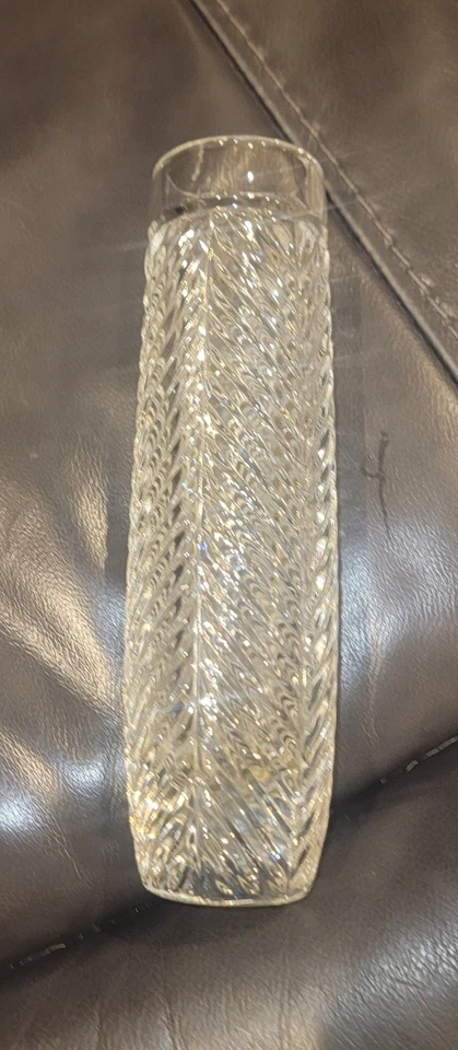 Vaso de cristal de chumbo Ralph Lauren Herringbone descontinuado. - Imagem 2 de 3