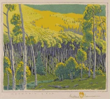 Gustave Baumann Mountain Gold : Archival Quality Giclée Art Print 1946